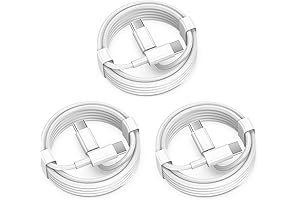 6ft 60W 3-Pack USB-C to USB-C Charging Cable