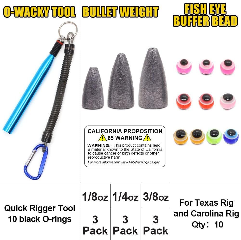 Wacky-Worms-Bass-Fishing-Lure-Kit-Wacky-Rig-Worms-Soft-Plastic-Stick-Baits3 4" 5" 6 inch