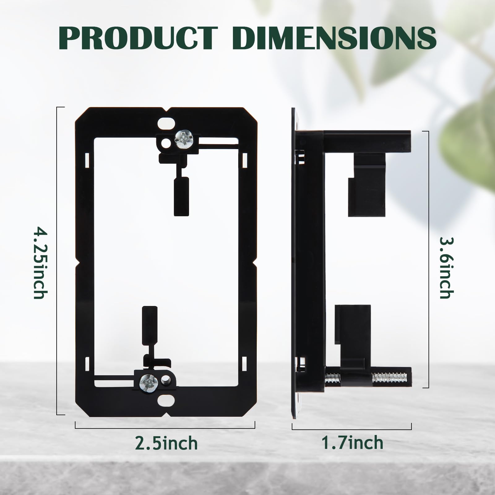 10 Pack Single Gang Low Voltage Mounting Bracket, Wall Plate Cable Pass Through, Multipurpose Drywall Mounting Wall Plate Bracket