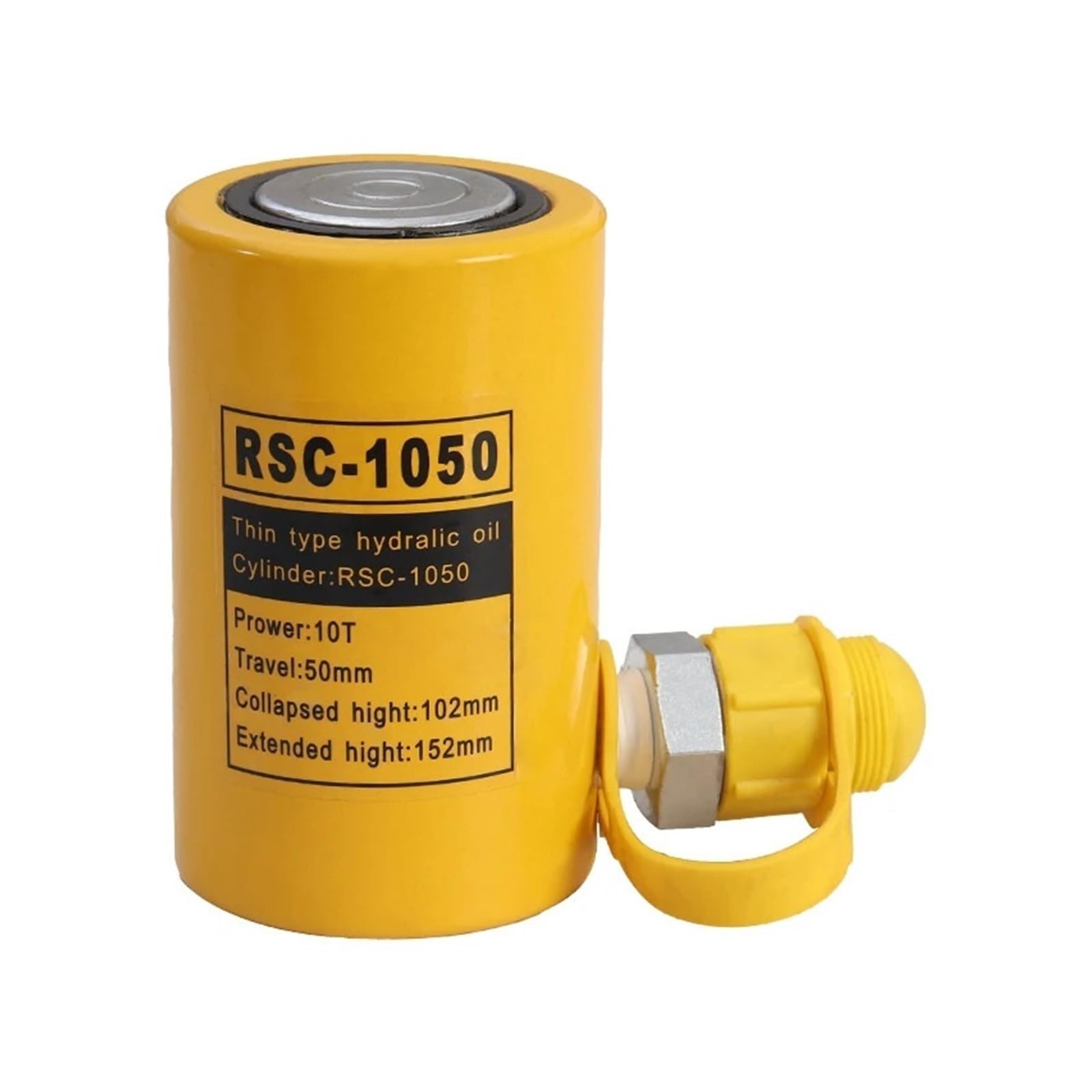 DUOCAI Hydraulic Ram Jack Multi-Section Stroke Low Height Hydraulic Cylinder RSC-1050 Hydraulic Jack with tonnage of 10T, work travel of 50mm