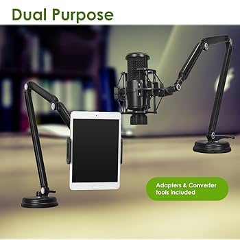 Amazon | マイクブームアーム 360°回転吸盤マウントマイクアーム