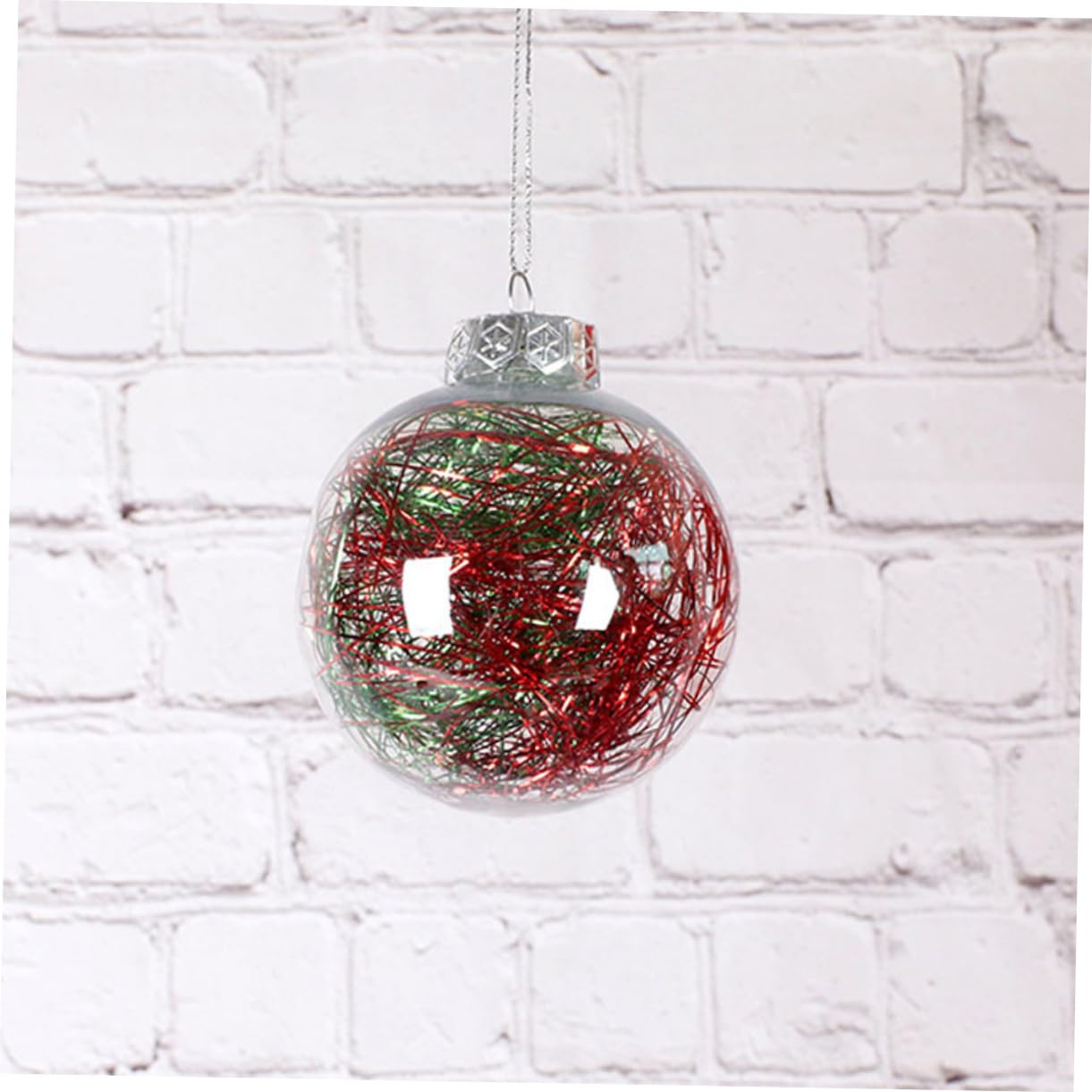 Cabilock 20 Piezas Colgante De Bola Bolas De Navidad De Bricolaje Ornamento del Árbol De Navidad Pelota De Moda Decoración Al Aire Bola Colgante Transparente Bola Transparente Hueco