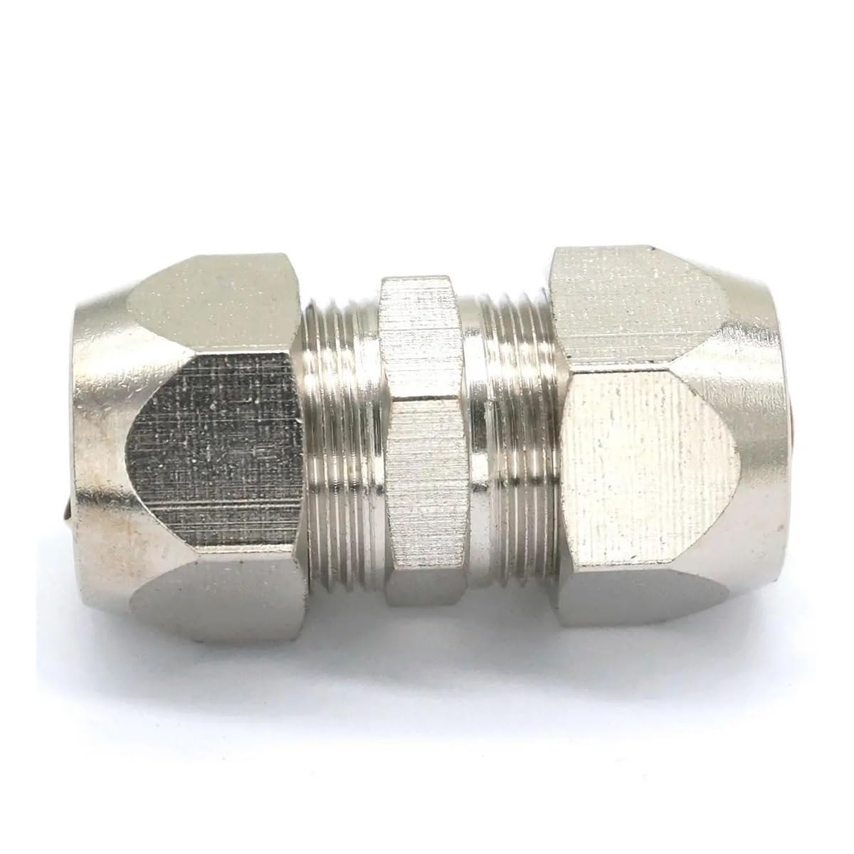 Raccord pneumatique 12mm en laiton nickelé pour tube à air comprimé x2