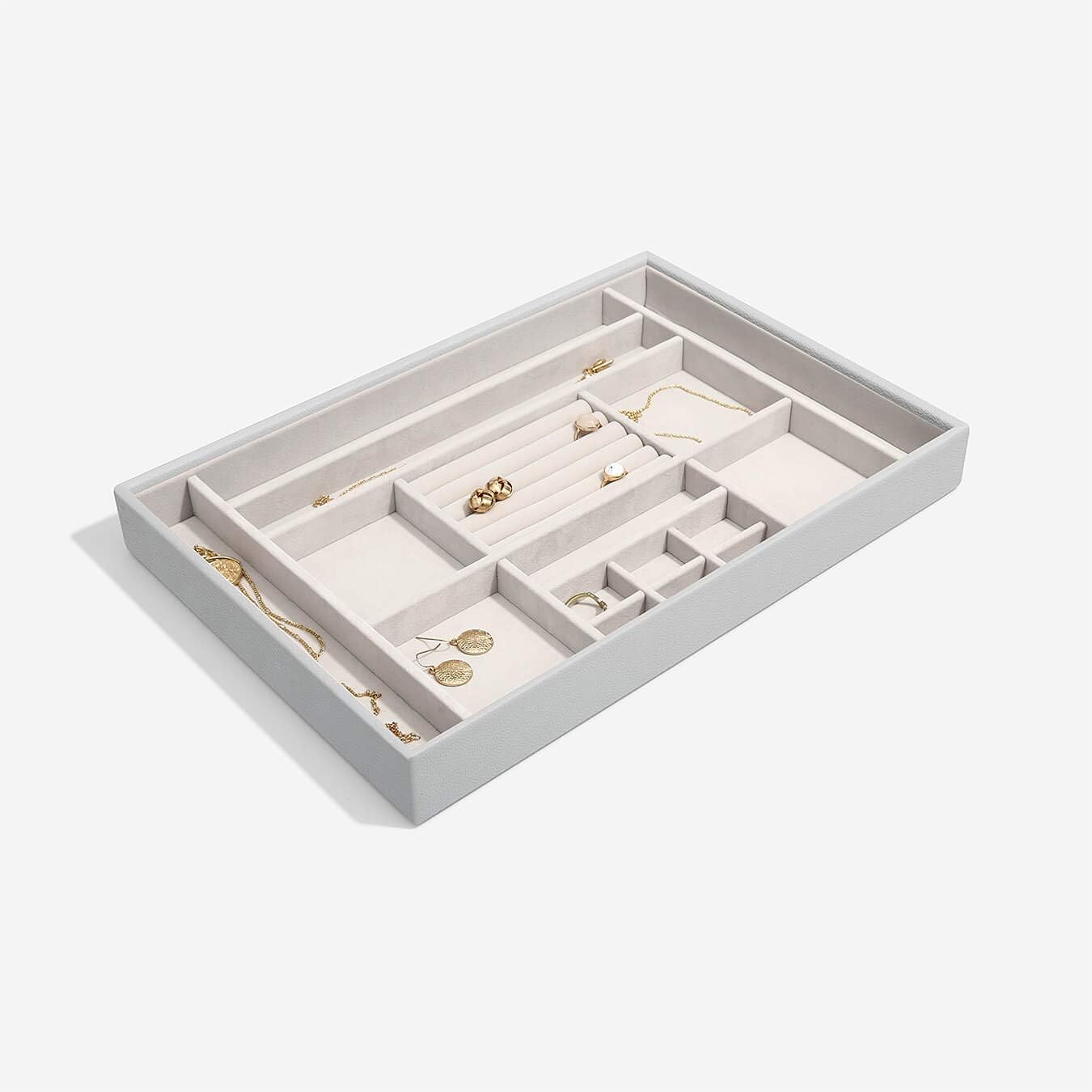 Stackers Pebble Grey Supersize Jewellery Box Ring/Accessories Layer, 25cm (L) x 36cm (W) x 4cm (H) - Image 4