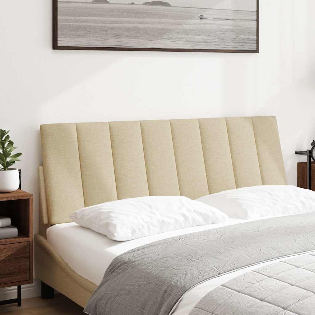 vidaXL Cuscino Testiera Hanko Crema 140 cm in Tessuto