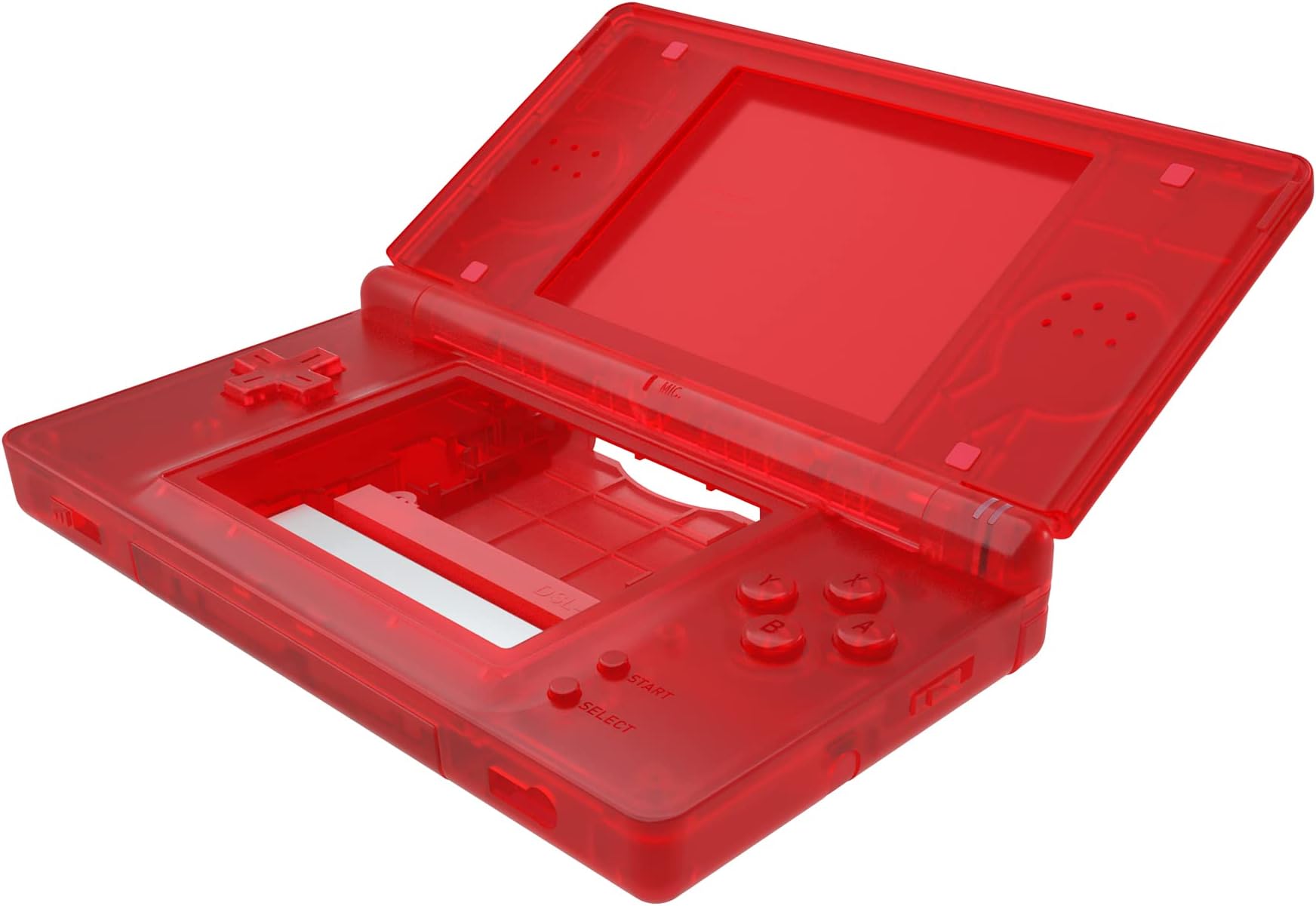 Custom Replacement Full Housing Shell for Nintendo DS Lite, Screen Lens for Nintendo DS Lite NDSL - Without Console - Clear Series