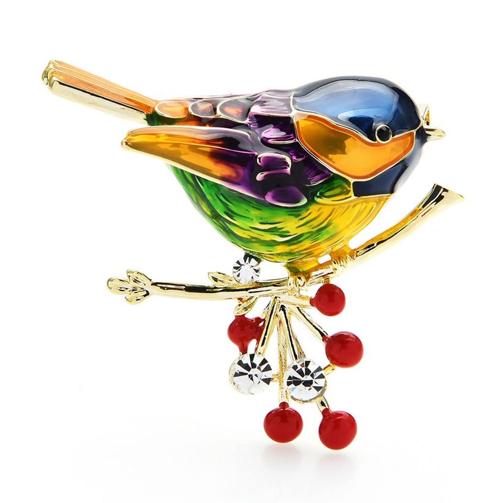 Frauen Brosche Pin Mehrfarbige Vogel Brosche Pins Qualität Emaille Broschen Neujahr Designer Schmuck Geschenk Exquisite Broches