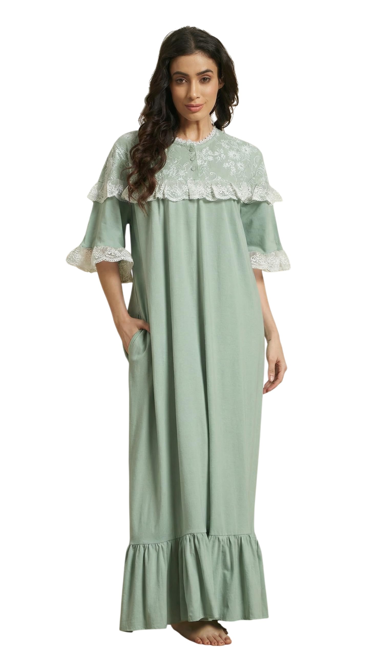 Women’s Cotton Hosiery Nightgown| Lightweight & Comfortable-picture-35