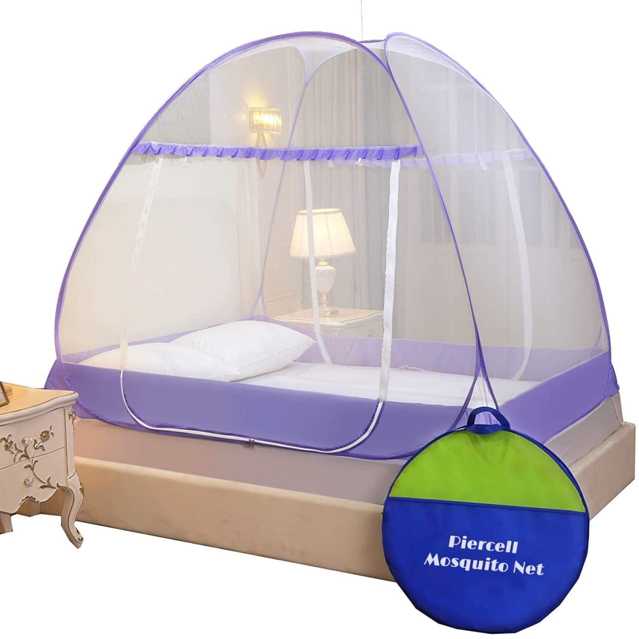 Mosquito Net for Double Bed, King-Size, Strong 30GSM net, High Durability, Foldable PVC Coated Steel - King Size (Multicolor) (B09RKF4Z63) Amazon Price History, Amazon Price Tracker