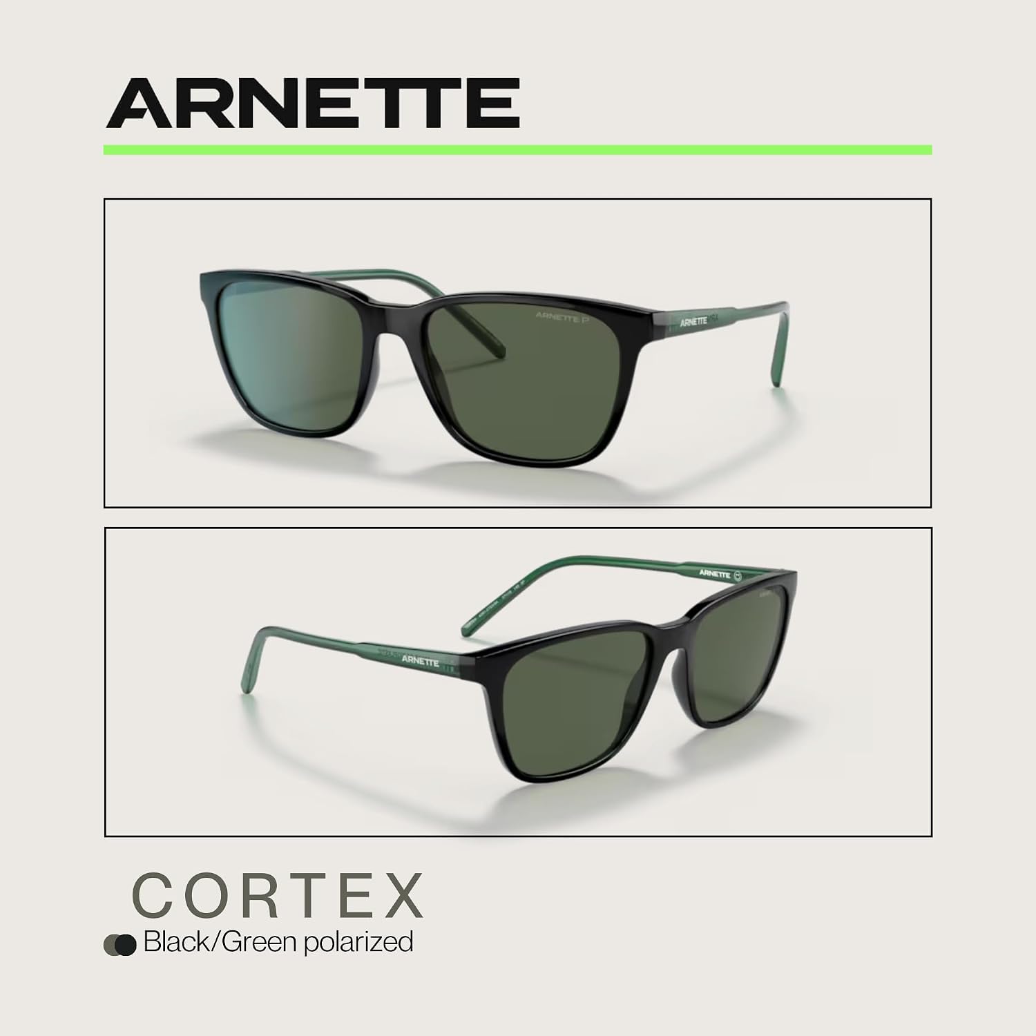 ARNETTE Cortex AN4291 Square Sunglasses for Men for Women +BUNDLE with ACCESSORY EYEWEAR KIT