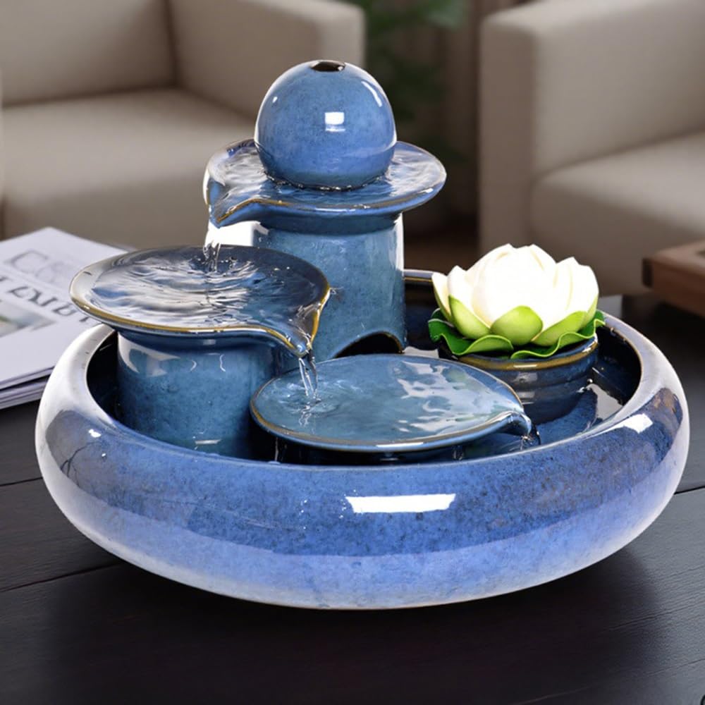 Relajación Fuente de relajación sobremesa con Rueda Agua y humidificador Decorativo