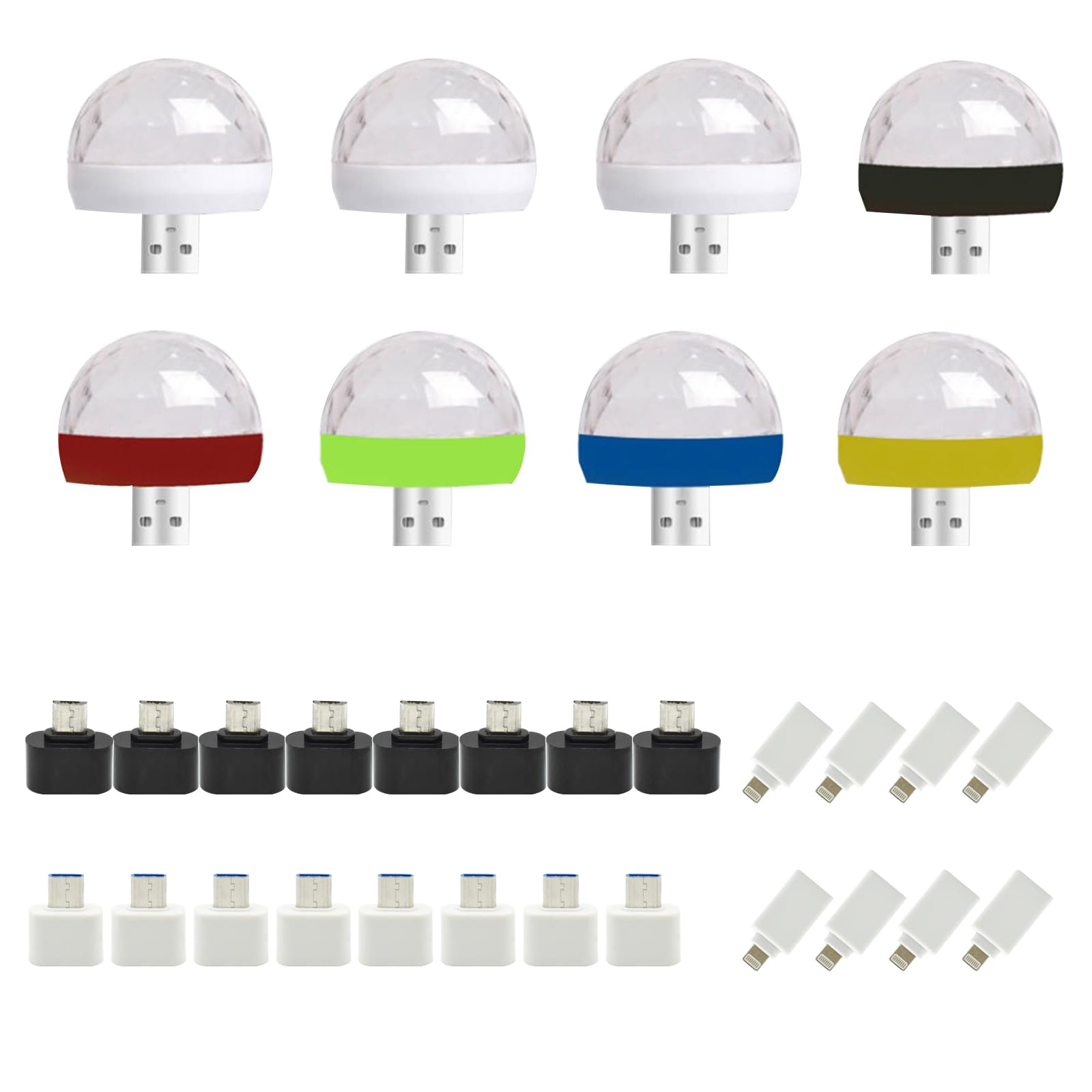 Mini Luce Discoteca LED Multicolore Attivata Dal Suono – Stroboscopica, Con Base Magnetica, Alimentata USB, Per Feste, Auto E Camera