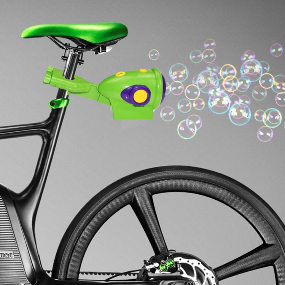 Milisten Bubble Blower Machine for Bike Attachment Portable Lightweight for Boys Outdoor Fun and Family Party Entertainment