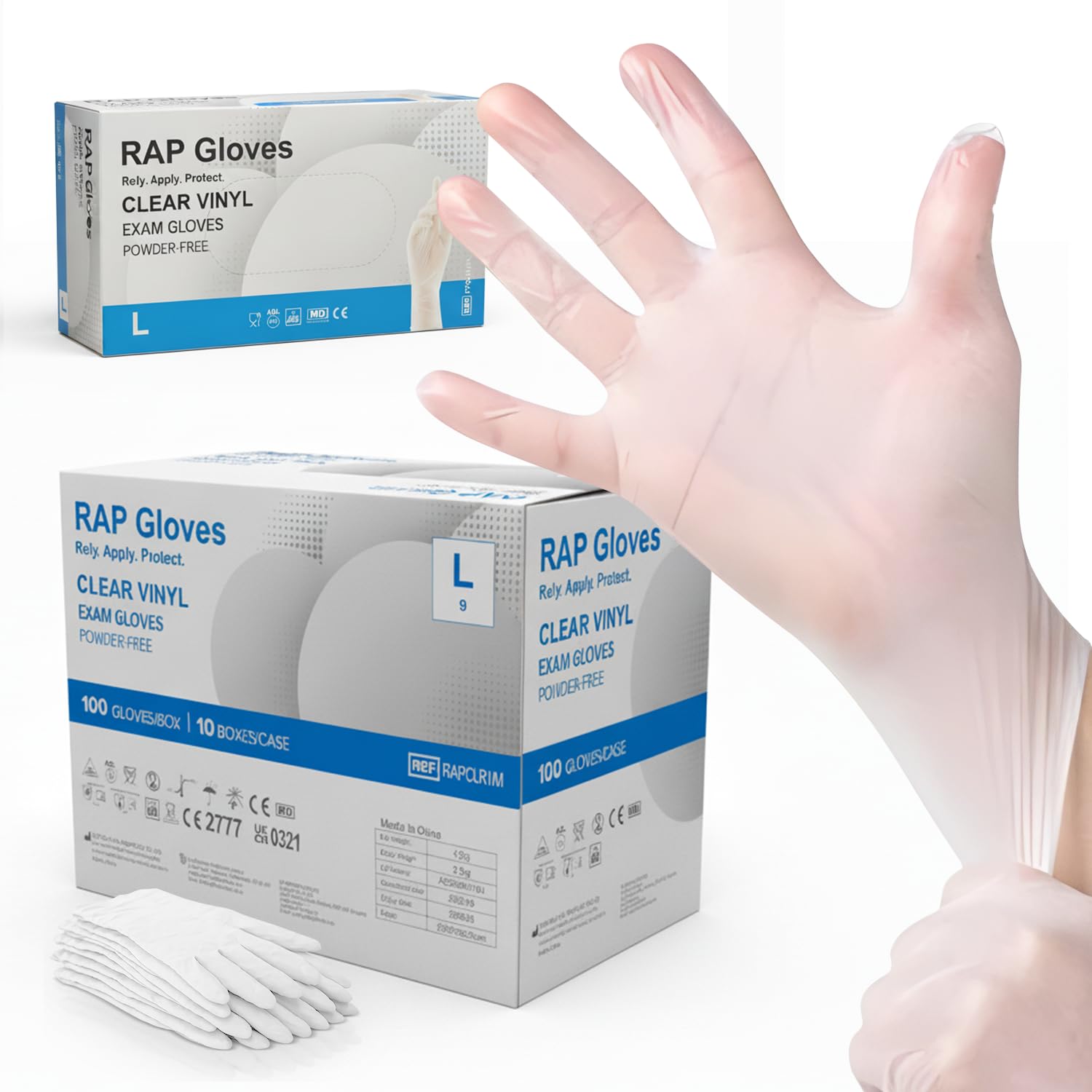 Disposable Vinyl Gloves – Clear Vinyl Gloves | Large Pack of 2000 Disposable Gloves for Food Handling, Janitorial & Cleaning Hygiene Gloves