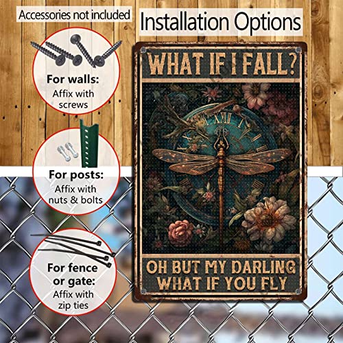 Vintage-Metal-Tin-Signs-Dragonfly-Wall-Decor-Funny-What-If-I-Fall-Oh-But-My-Darling-What-If-You-Fly-Decor-Metal-Sign-Vintage-Style-Signs-Wall-Signs-Cafe-and-bar-Wall-hanging-8×12-inch-Tin-sign Vintage Metal Tin Signs Dragonfly Wall Decor Funny What If I Fall Oh But My Darling What If You Fly Decor Metal Sign Vintage Style Signs Wall Signs Cafe and bar Wall hanging 8×12 inch Tin sign