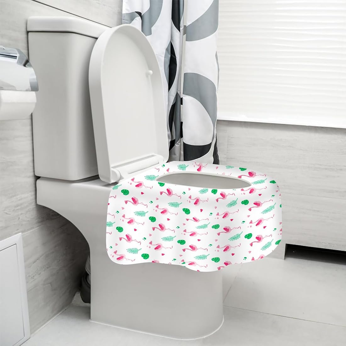 WeddHuis 18 Couvre-siège de Toilette Jetables pour Enfants et Adultes Universal Töpfchentraining Accessoires de Voyage, Emballage Individuel