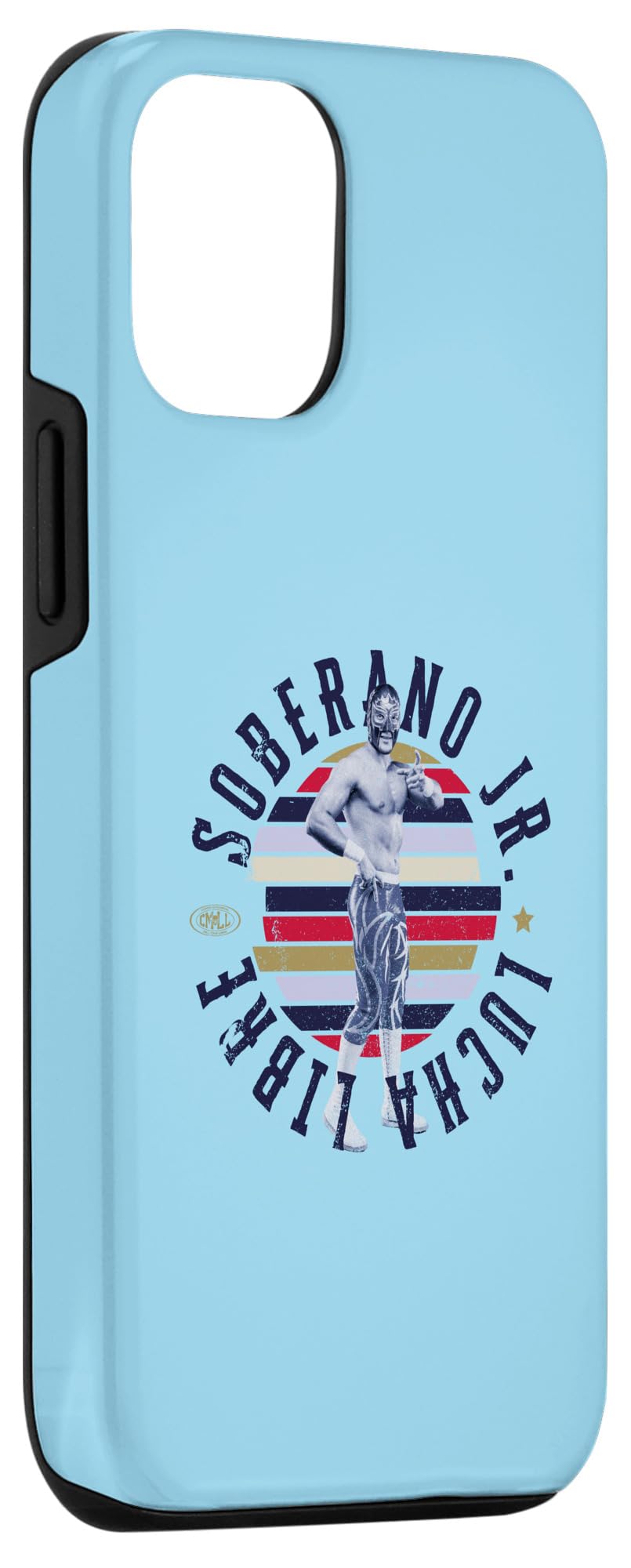 iPhone 14 Soberano Jr. Mexican Luchador Ideal for men and women. Case - Image 3