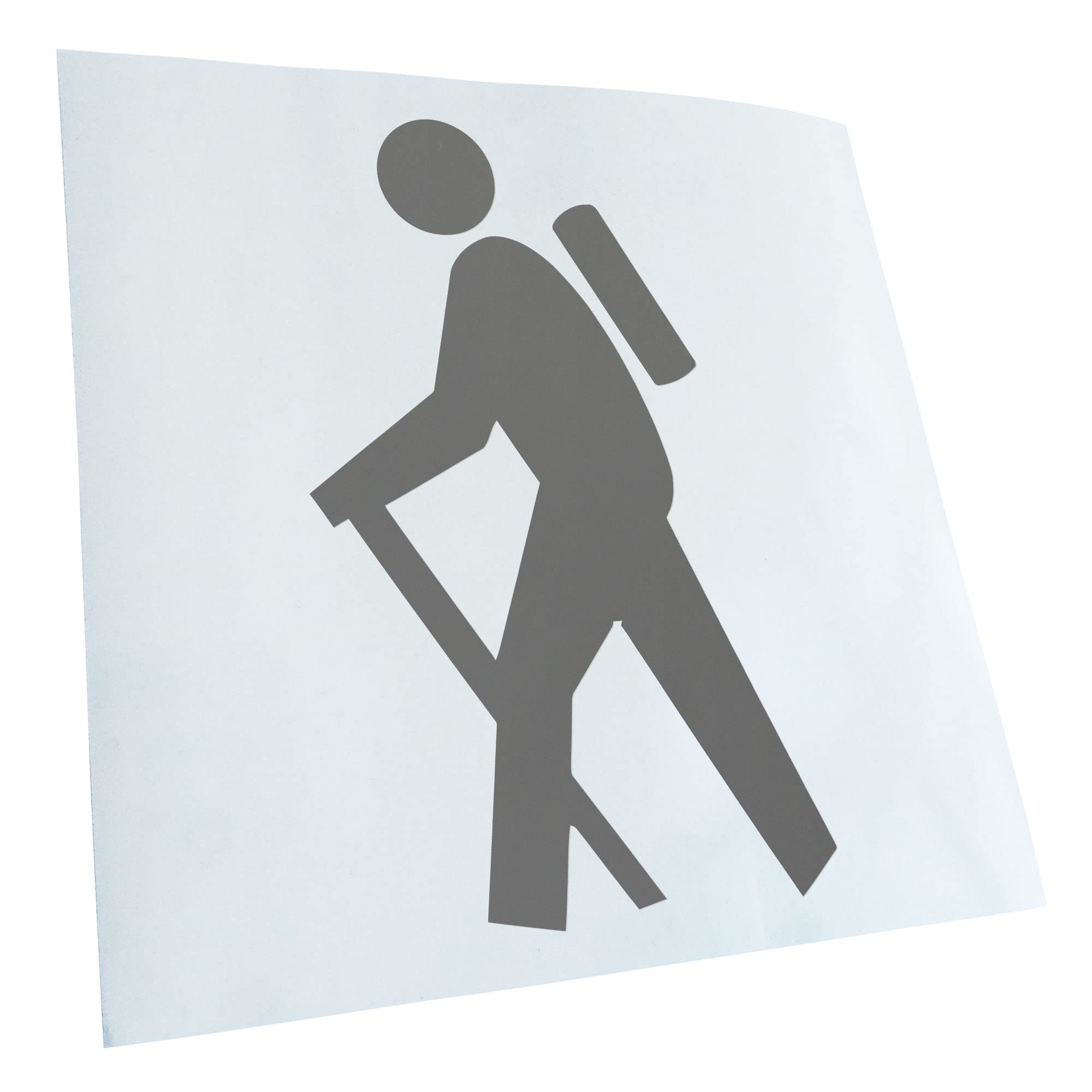 Kiwistar - Car Sticker - Hiker Pictogram - Rear Window Car Sticker Weatherproof for Car Truck Moped Truck - Sticker Exterior Self-Adhesive Tuning Accessories for Window Vehicle Window