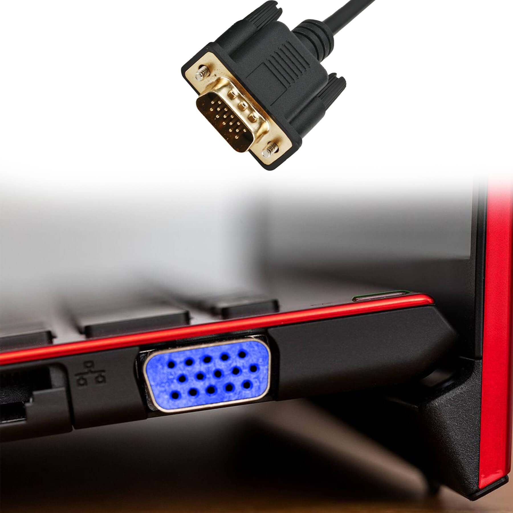 Retoo Cavo da DisplayPort a VGA da 1,8 m, 1080p 60Hz, Full HD, cavo DP a VGA placcato in oro, compatibile con Dell, Lenovo, laptop, PC, TV, Windows, nero, 1920x1080 / 1920x1200