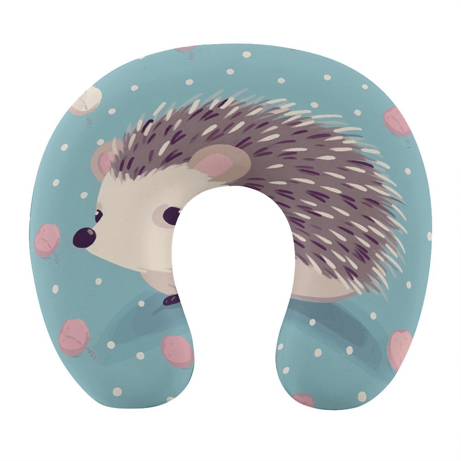 Btcowzrv Style Hedgehog Polkadot U Shaped Neck Pillow Travel Pillows
