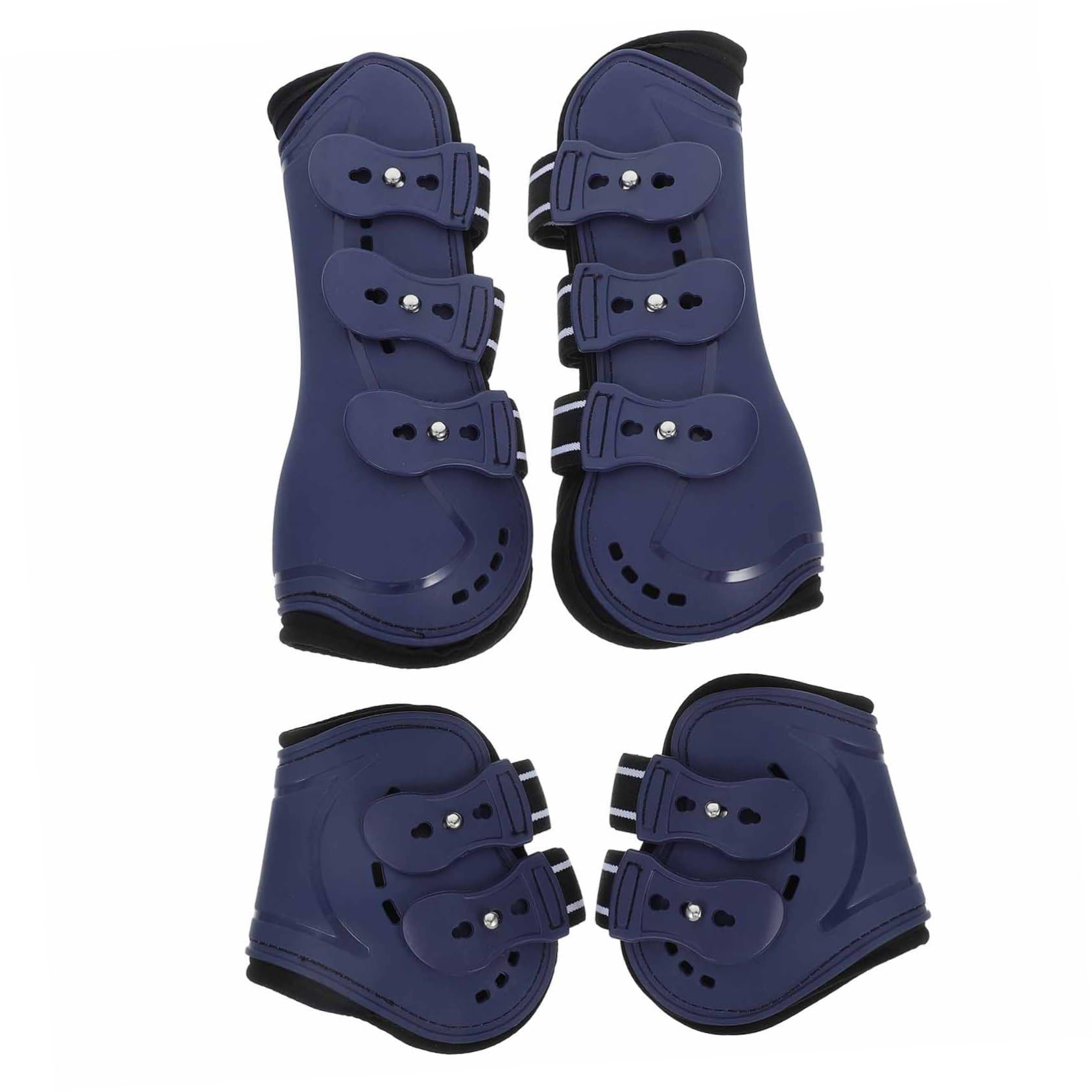 Pferdebeinschutzstiefel mit Verstellbarer Öffnung für Springen 4 Stück