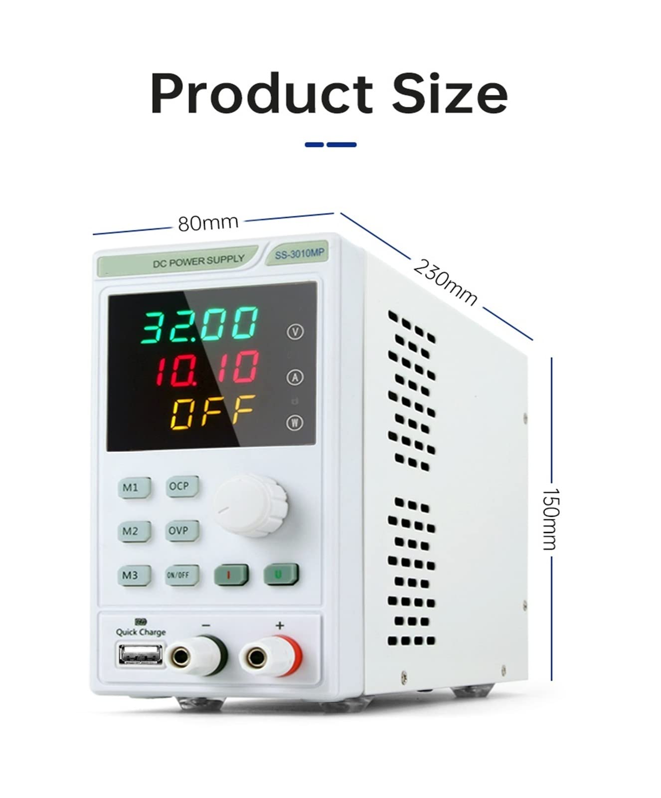 Fuente de alimentación de escritorio Fuente de alimentación CC de laboratorio Variable ajustable 40V/20A/300W regulador de voltaje estabilizador fuente de alimentación de banco de laboratorio de conmu