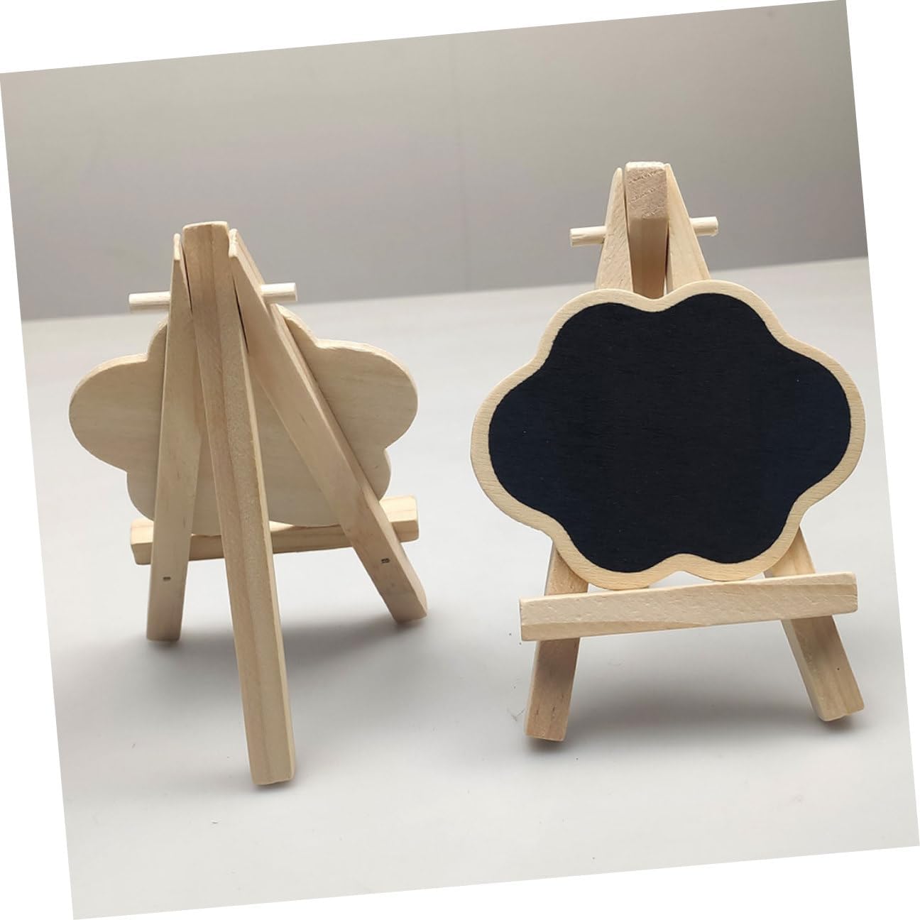 LIFKOME 6pcs Small Wood Chalkboard Signs with Tripod Stand, Rectangular and Decorative Shapes, Tabletop Message Boards for Home Décor, Party Supplies, and Wedding Accessories