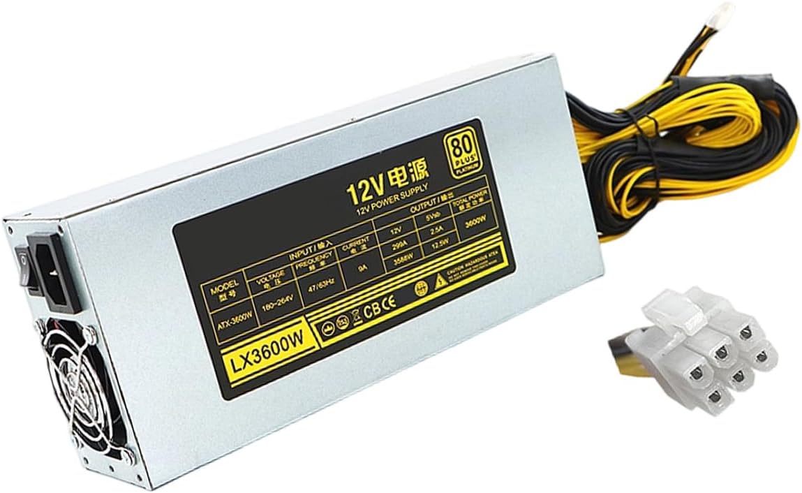 3000 ワット 3300 ワット 3600 ワット静音冷却サーバー電源シングルチャンネル 12V 15x6Pin ミュートユニット