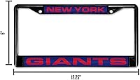 Vista 6 de Rico Industries NFL Unisex-Adult NFL Laser Cut Inlaid Standard Chrome License Plate Frame