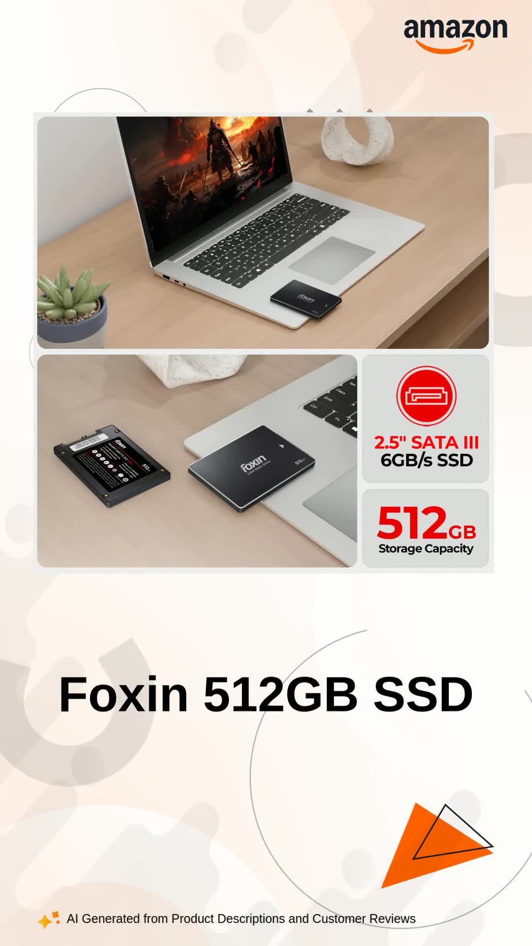 Foxin FX 512 GB PRO SSD 2.5 Inch SATA III Internal Solid State Drive