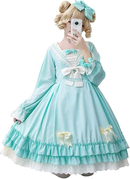Amazon 春ワンピース ロリータ ワンピース レディース コスプレ ハロウイン 可愛い 姫様 長袖 ロリータ風ワンピ 日系女子中高生 ゴスロリ クラシカル ミディアム丈 レース M グリーン コスプレ 仮装 通販 Amazon 春ワンピース ロリータ ワンピース レディース コスプレ ハロウイン 可愛い 姫様 長袖 ロリータ風ワンピ 日系女子中高生 ゴスロリ クラシカル ミディアム丈 レース M グリーン コスプレ 仮装 通販