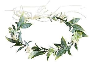 Green Leaf Floral Crown Eucalyptus Flower Women Girls Headband Flower Headpiece Bridal...