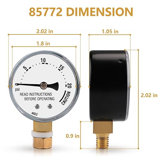 Medidor de presión para olla a presión Presto 85772 acero inoxidable miniatura 3