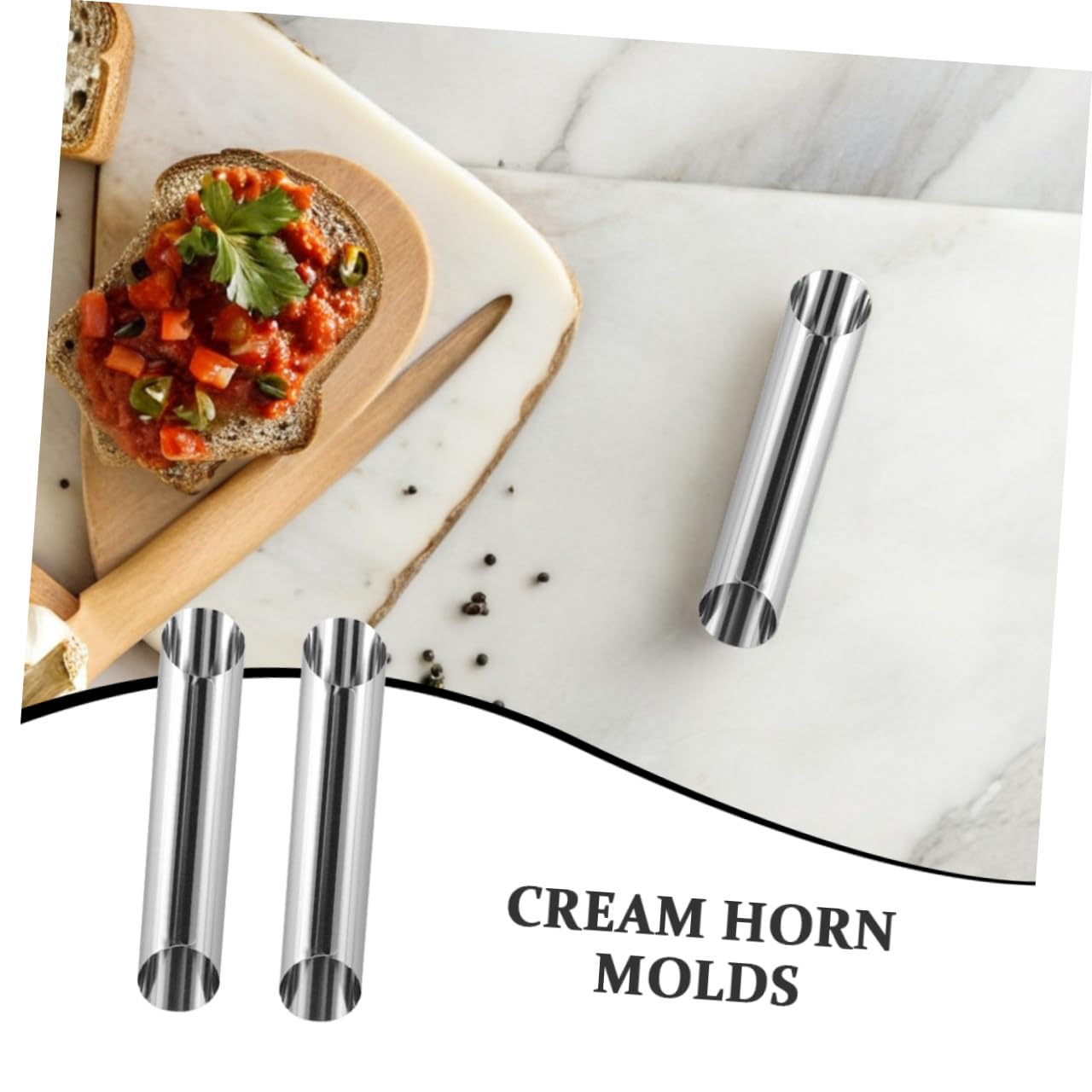 Molde Danés de Pan en Espiral 35 Piezas de Acero Inoxidable | Estructura Hueca de Doble Dirección, Color Plata, Uso en Hornos y Cocinas Profesionales