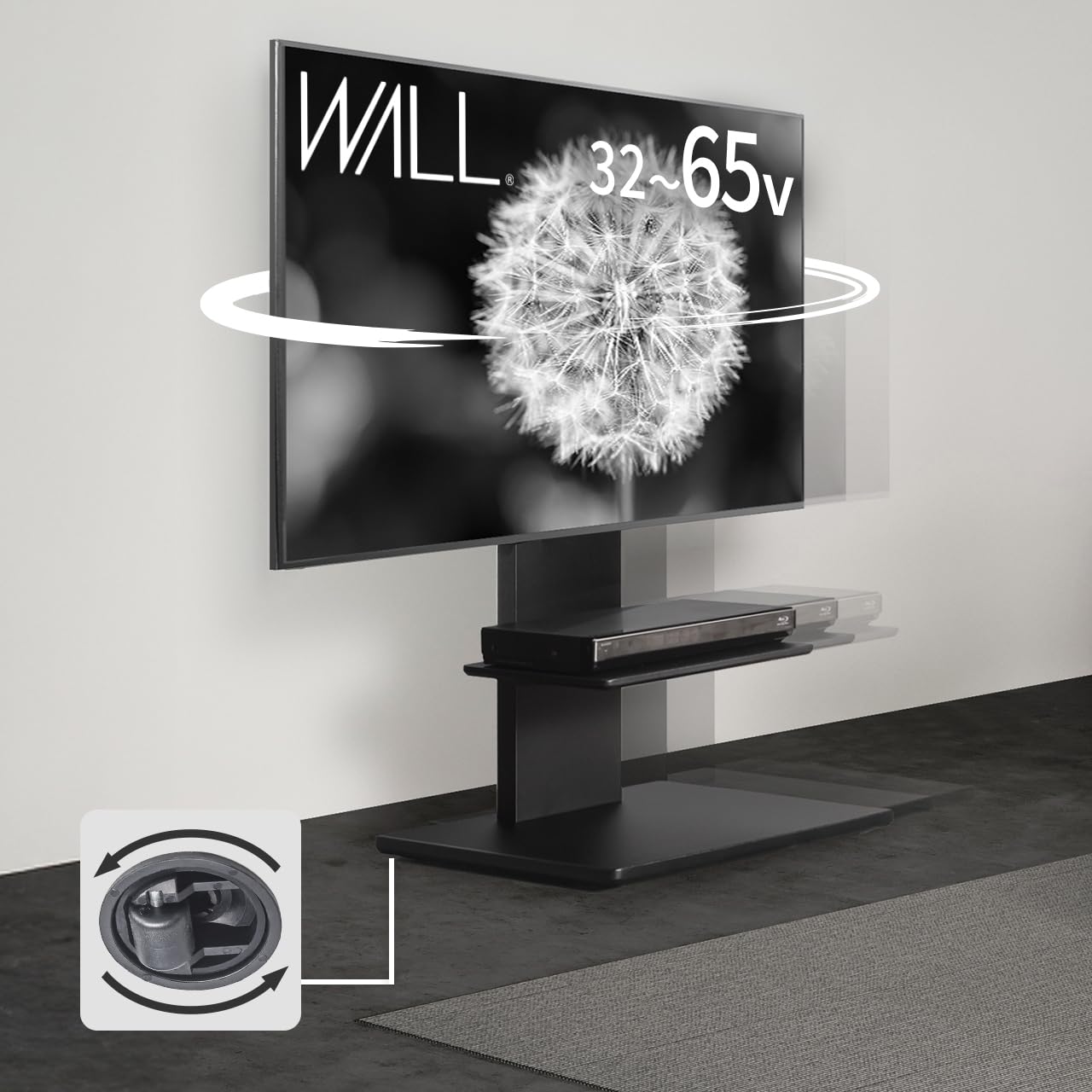 Amazon｜WALL B1 テレビスタンド + 棚板付き セット 隠しキャスター