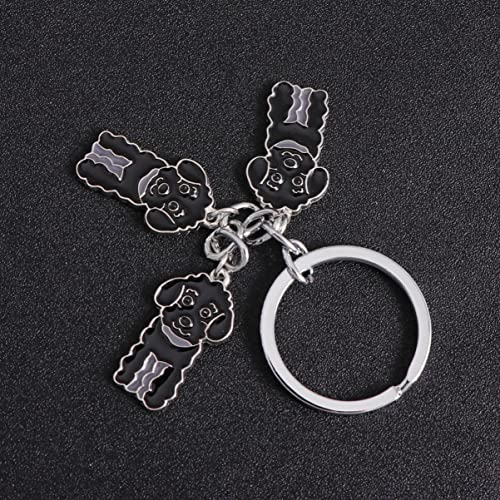 BESPORTBLE Niedlicher Hund Schlüsselbund Metall Auto Schlüsselring Tier Anhänger 2020 Abschluss Schlüsselanhänger Kinder Geburtstagsgeschenke für Mädchen Familie Freunde Studenten (Pudel)