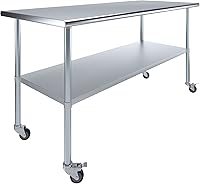 Vista 607 de Mesa de trabajo de acero inoxidable, mesa de metal