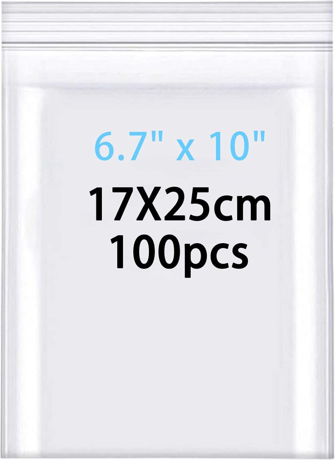newlng Large Heavy Duty Plastic Bags 12x16"/30x40cm 80pcs Resealable Bags 6.3mil/(Thicken) Clear Plastic Bag Poly Bag for Packaging Travel Storage T-Shirt Towel Clothes Jean Jacket Document