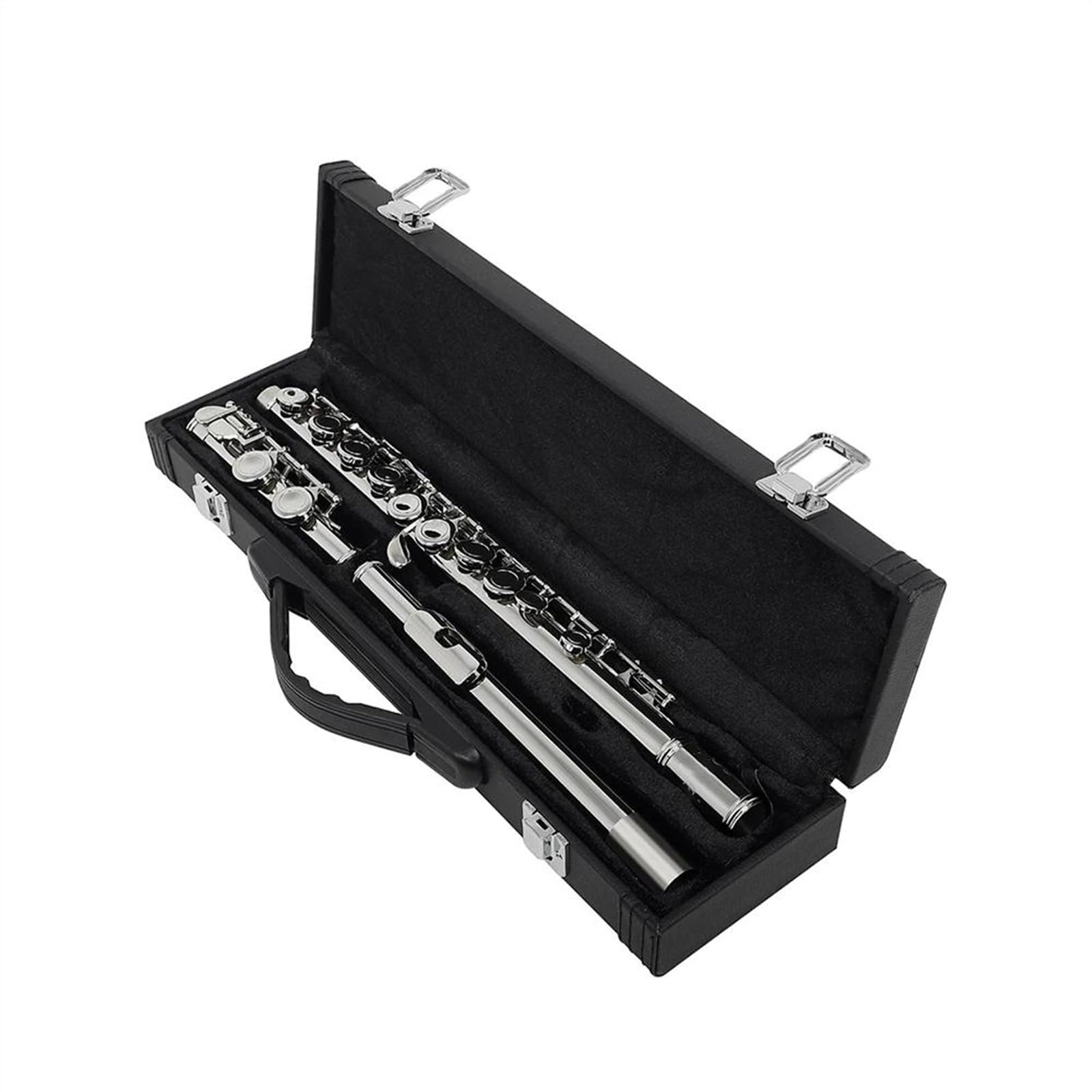 Flauto Traverso In Cupronichel A 16 Fori Chiusi Con Chiave C Con Offset G E Chiave E Divisa Flauto Traverso Kit