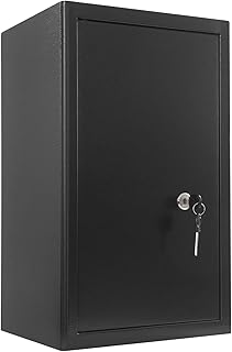 Safe Tresor mit Schlüssel, 60L Möbeltresor aus hochwertige Stahl, Sicherheitsschrank Geldsafe für Zuhause, Büro, Schmuckgeschaft und Hotel, 62.5x37x31 cm (60 Liter)