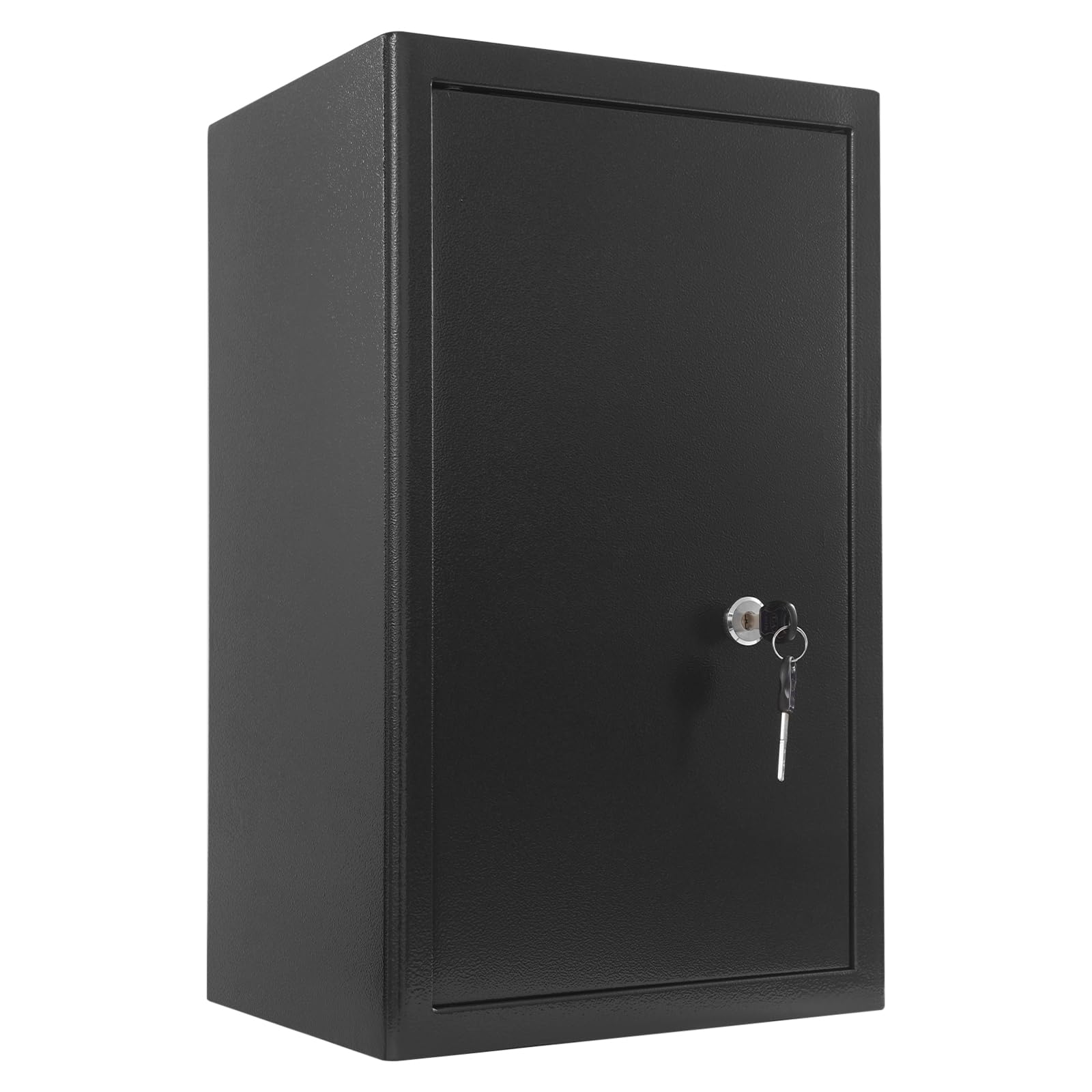 Armadio di sicurezza professionale da 60 l, ad alta sicurezza, in acciaio, con 3 bulloni di bloccaggio e montaggio a parete, per documenti, gioielli, contanti, 62,5 x 37 x 31 cm