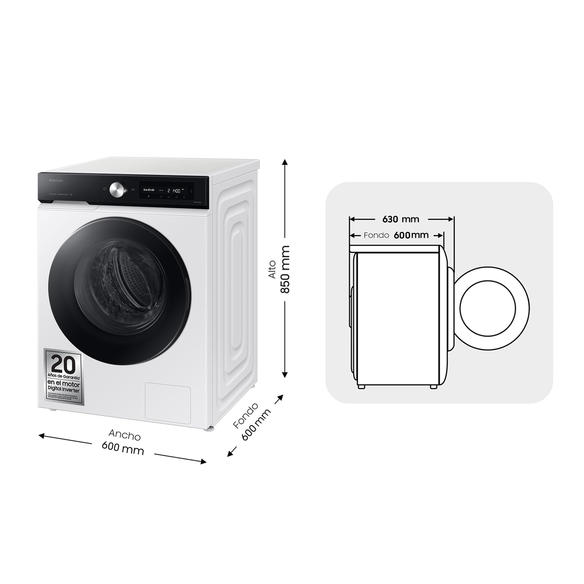 Lave linge hublot Samsung WW90DB7U94GE