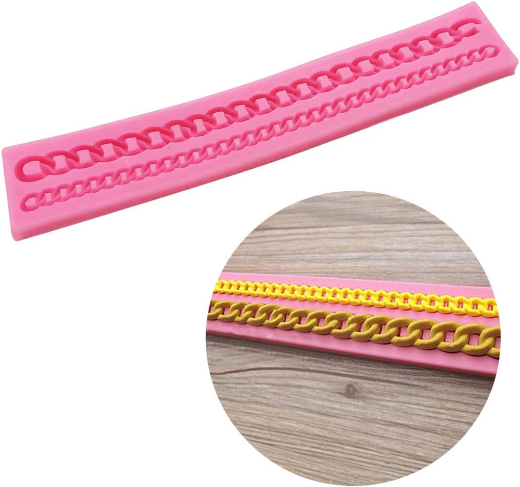 Diamond Chain Silicone Fondant Mold Cake Decorating Pastry Gum Pastry Tool Kitchen Tool Sugar Paste Baking Mould Cookie Pastry
