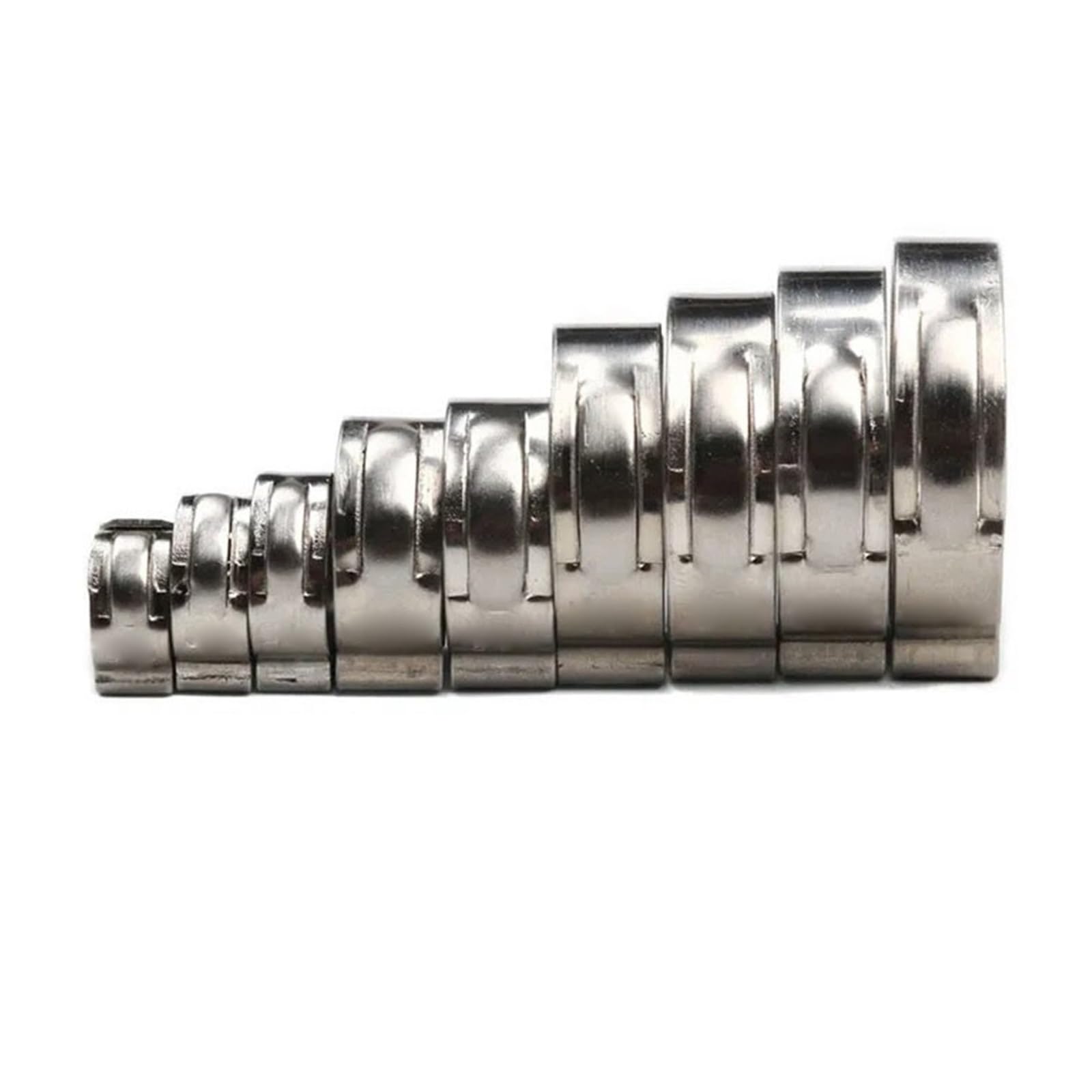 Nodrest 7.0-8.7Mm 25Pcs Hose Clamps Single Ear Stepless 4.7-23.5Mm 304 Stainless Steel Cinch Clamp Rings For Sealing Kinds Of