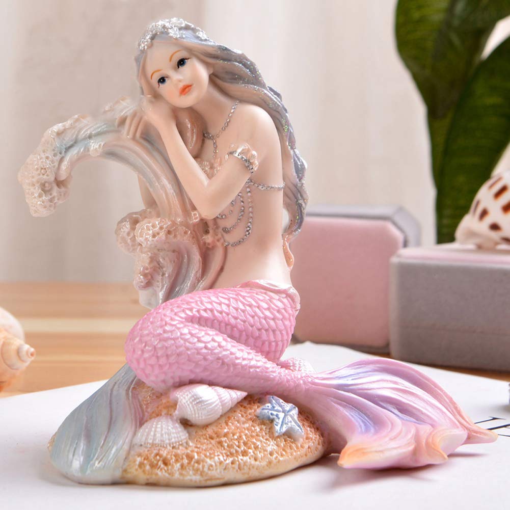 Amazon.co.jp: 幸せのモモちゃんゃん マーメイド装飾品 オブジェ 樹脂 