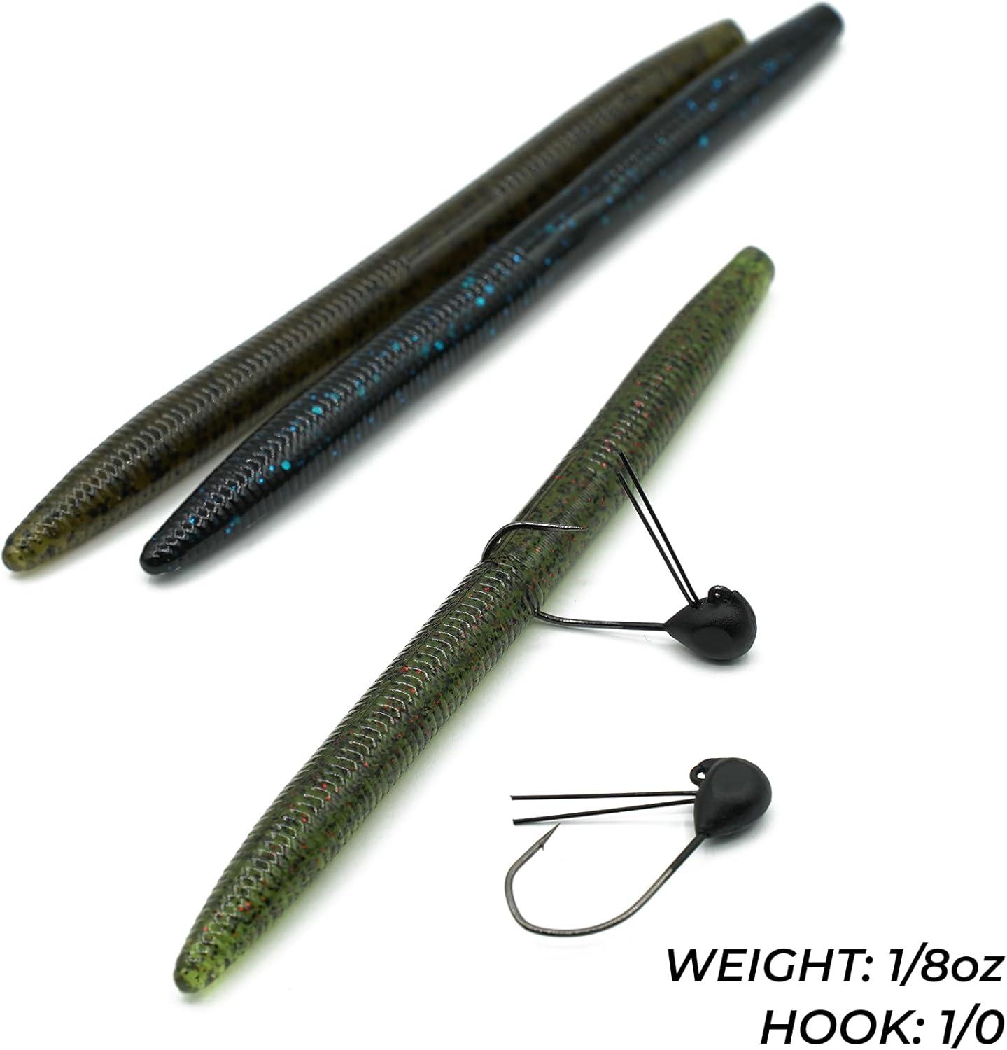 FRESHBAITZ Bass Fishing Wacky Pack | Soft Plastic Fishing Lures for Bass, Wacky Rig Fishing Lure Kit