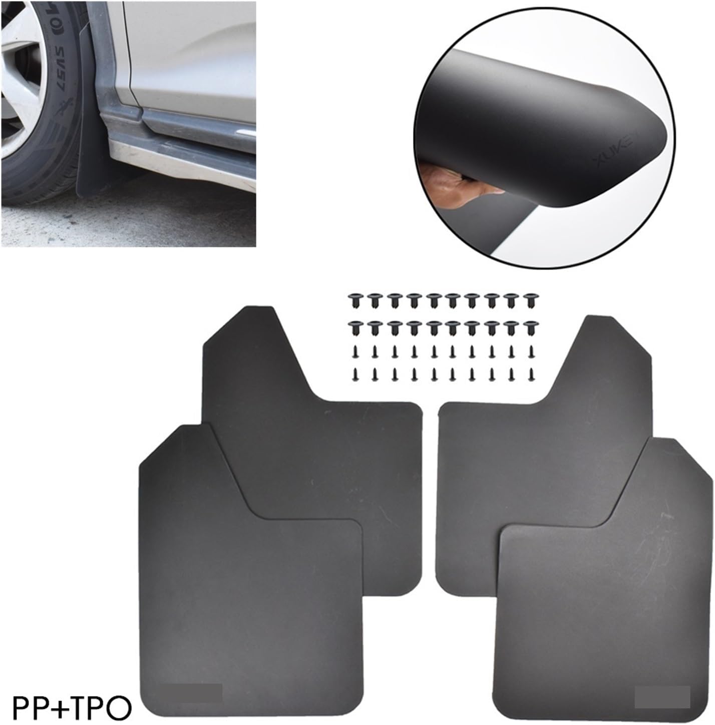 Land Cruiser 80 100 200 Fit for Prado FZJ 90 LC90 120 FJ120 Kluger Grande Mud Flaps Splash Guards GX470(4pcs-Set Red)