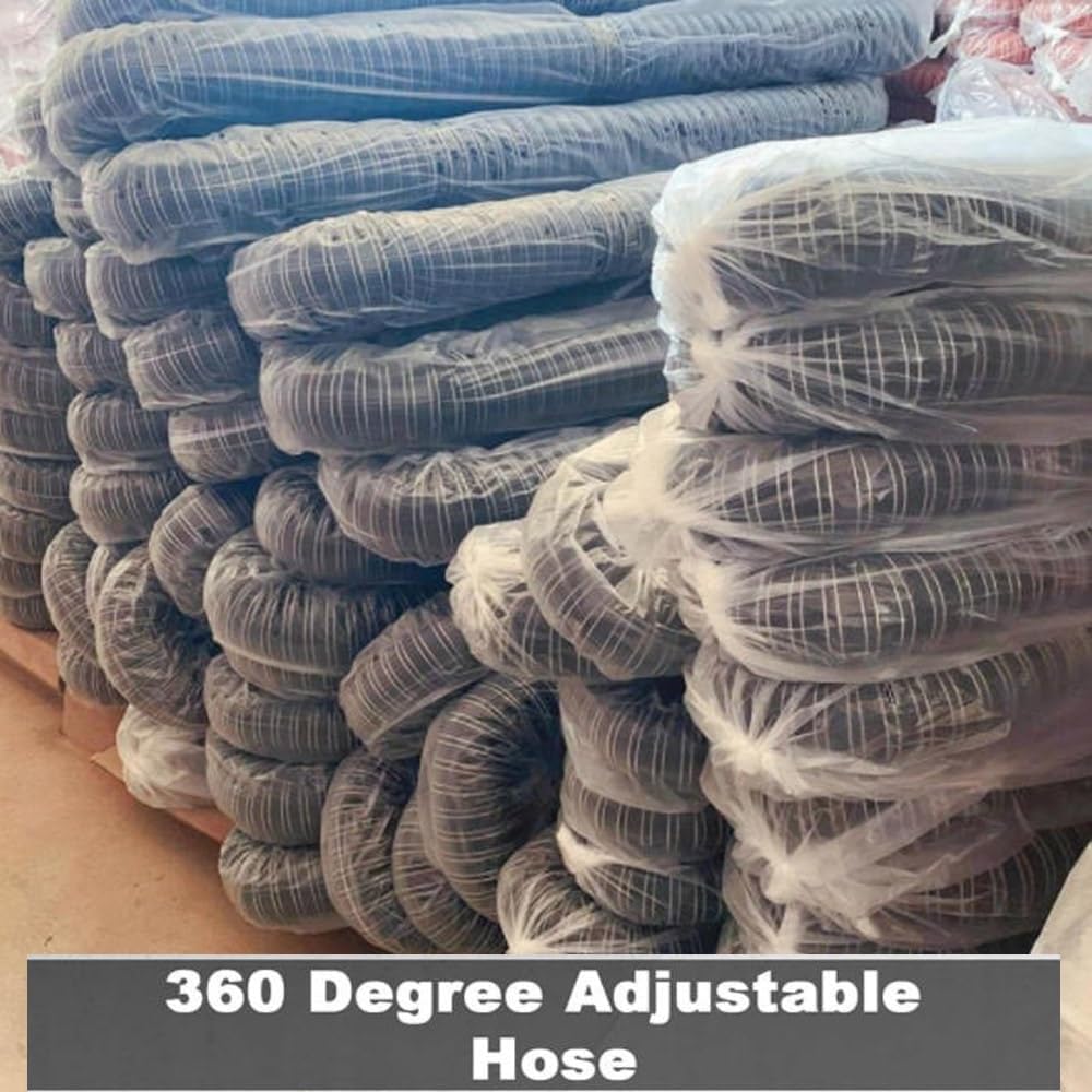 Automotive Air Duct Hose 2in 3 1/2in 4in Flexible Ducting Hose Black Dryer Vent Hose High-Temp Silicone Brake Cooling Ducting Intake Hose For Air System(300cm/9.8ft,152mm-6in)