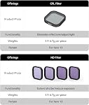 TELESIN Lens Filter Kit - 4 Pack Lens Filter CPL ND8 ND16 ND32 ND Filters Set for Lens Accessories, Multi Coated HD Optical Glass Neutral Density Camera Lens Filter Sets for GoPro Hero 13