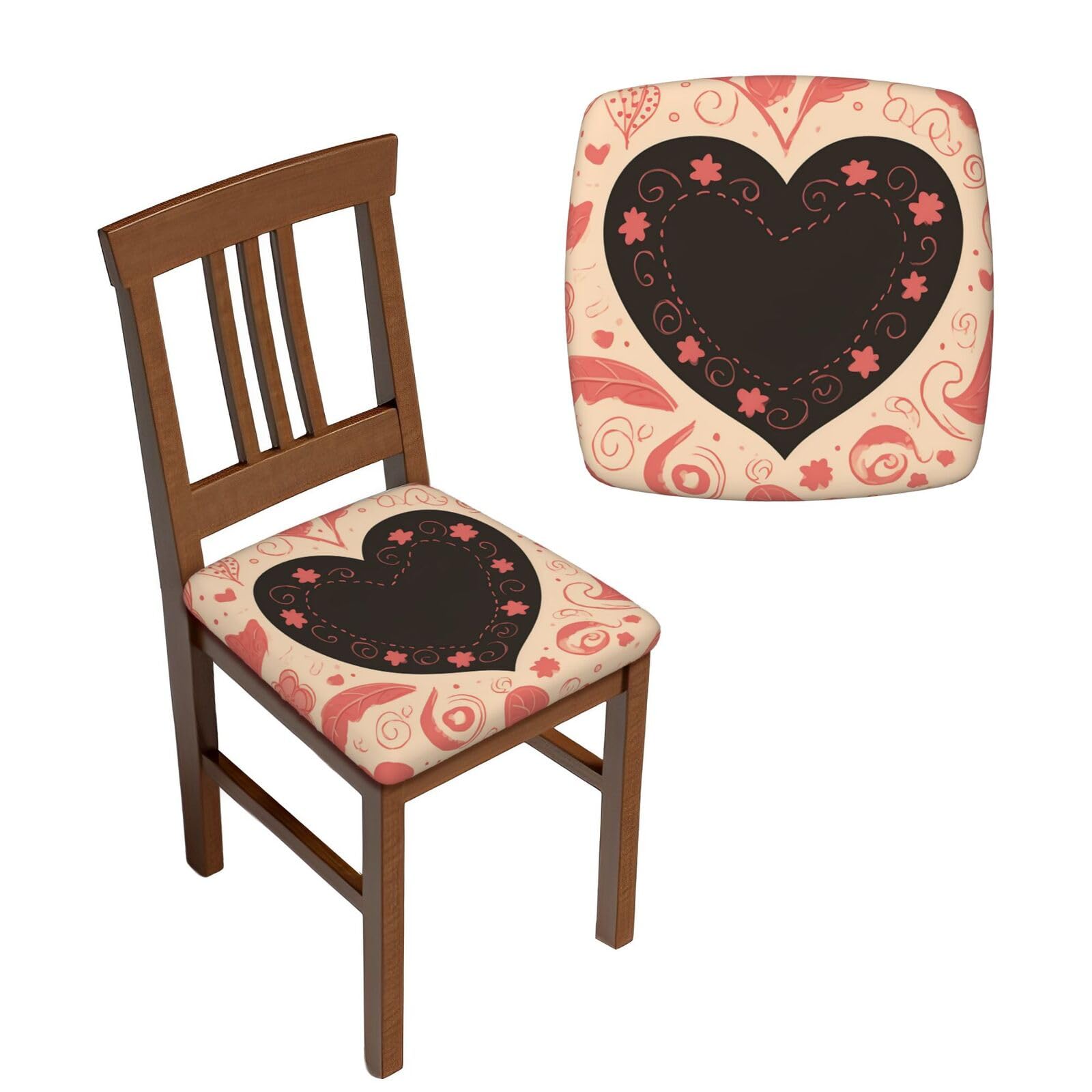 Housses de chaise de cuisine lot de 6 housse de salle à manger extensible lavable motif
